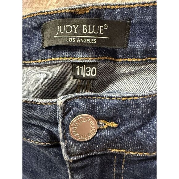 Judy Blue Skinny Fit Jeans Woman's 11/30 Distressed Denim Patched Ankle Blue - Picture 4 of 11